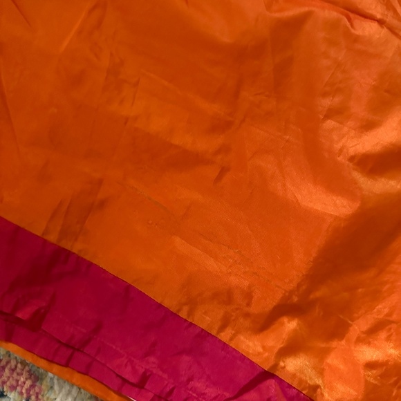 Pink and Orange Decorative Pillowcase and BedSkirt - Full Sz - Picture 2 of 4